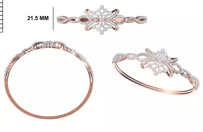 Women Bangle Bracelet STL JCD Details