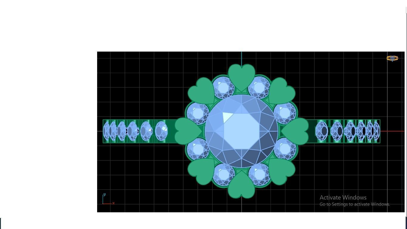 Engagement ring 3D print model_3