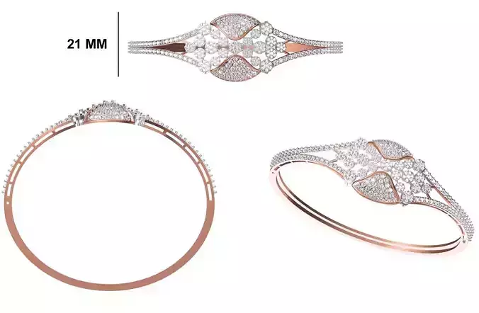 Women Bangle Bracelet STL JCD Details