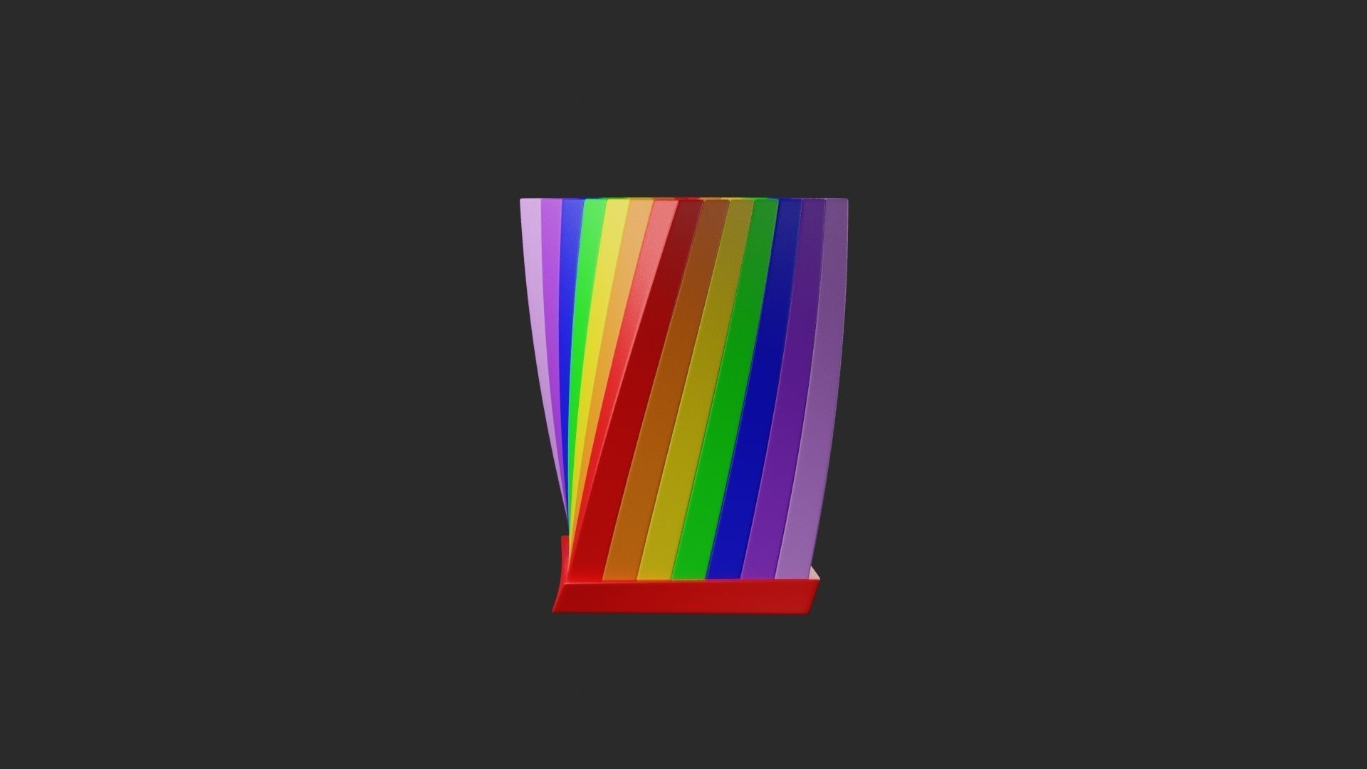 Rainbow Color Pencil Container 3D print model_3