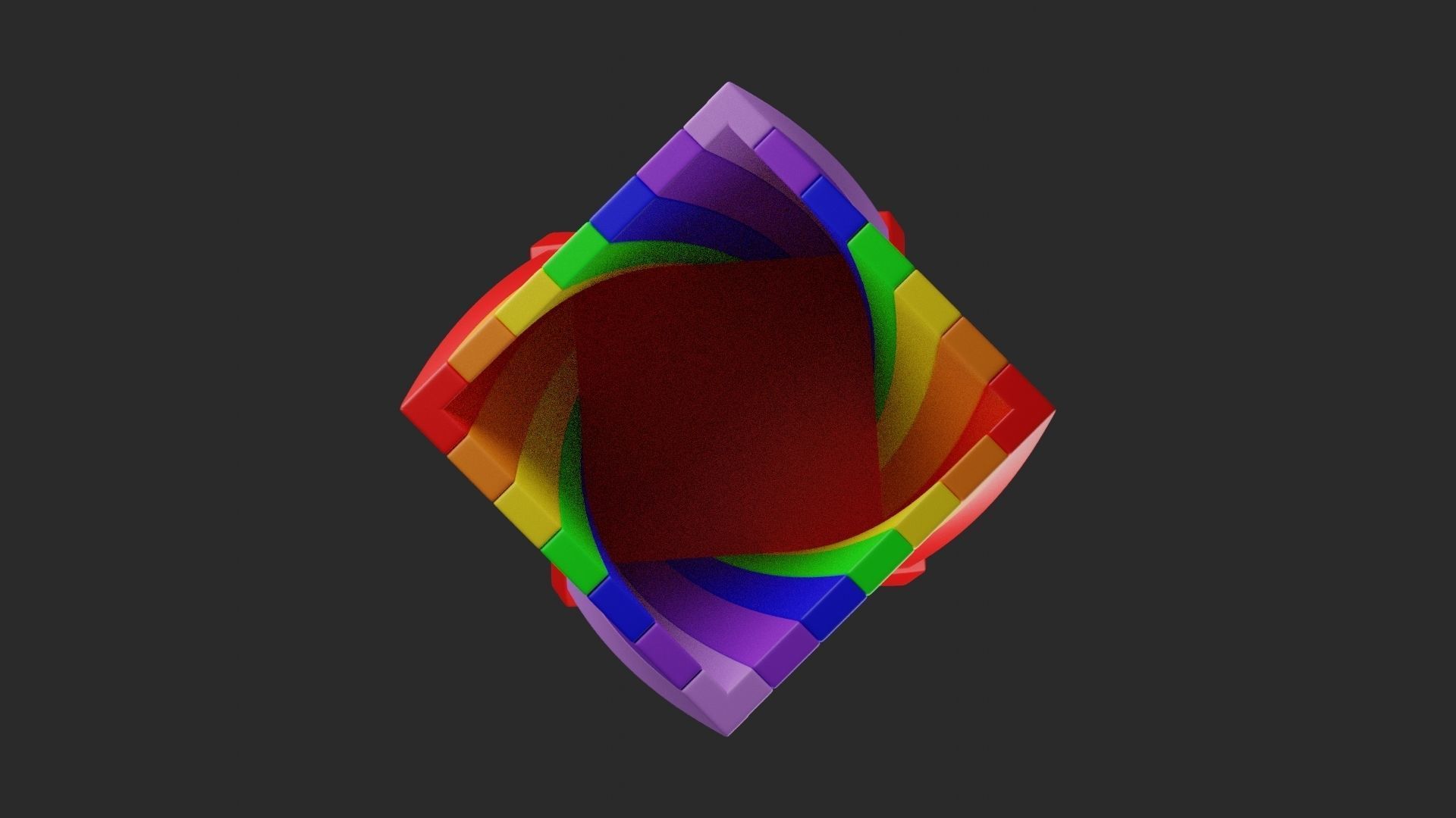 Rainbow Color Pencil Container 3D print model_4