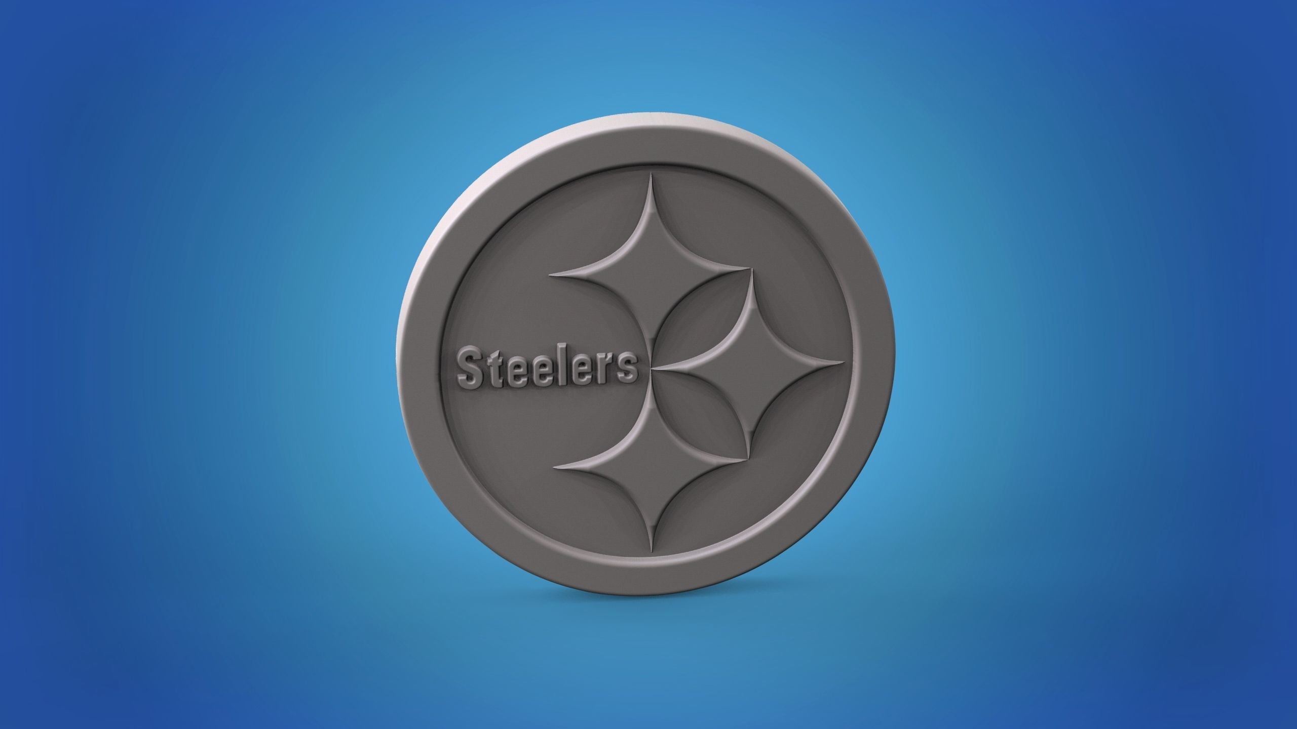 Steelers logo sign art STL model for CNC 3D printing 3D print model_1