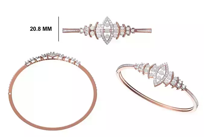 Women Bangle Bracelet STL JCD Details