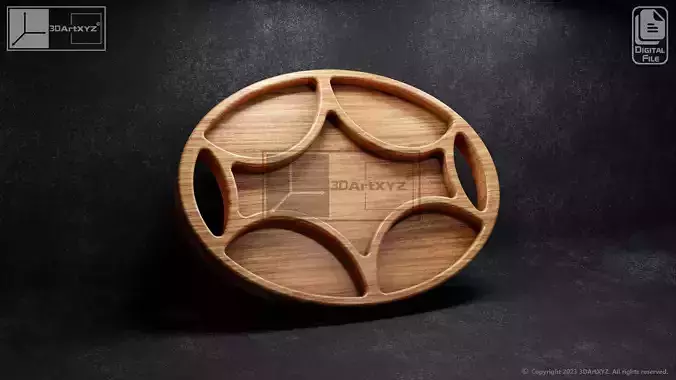Turtle Shell Tray - CNC Files for Wood