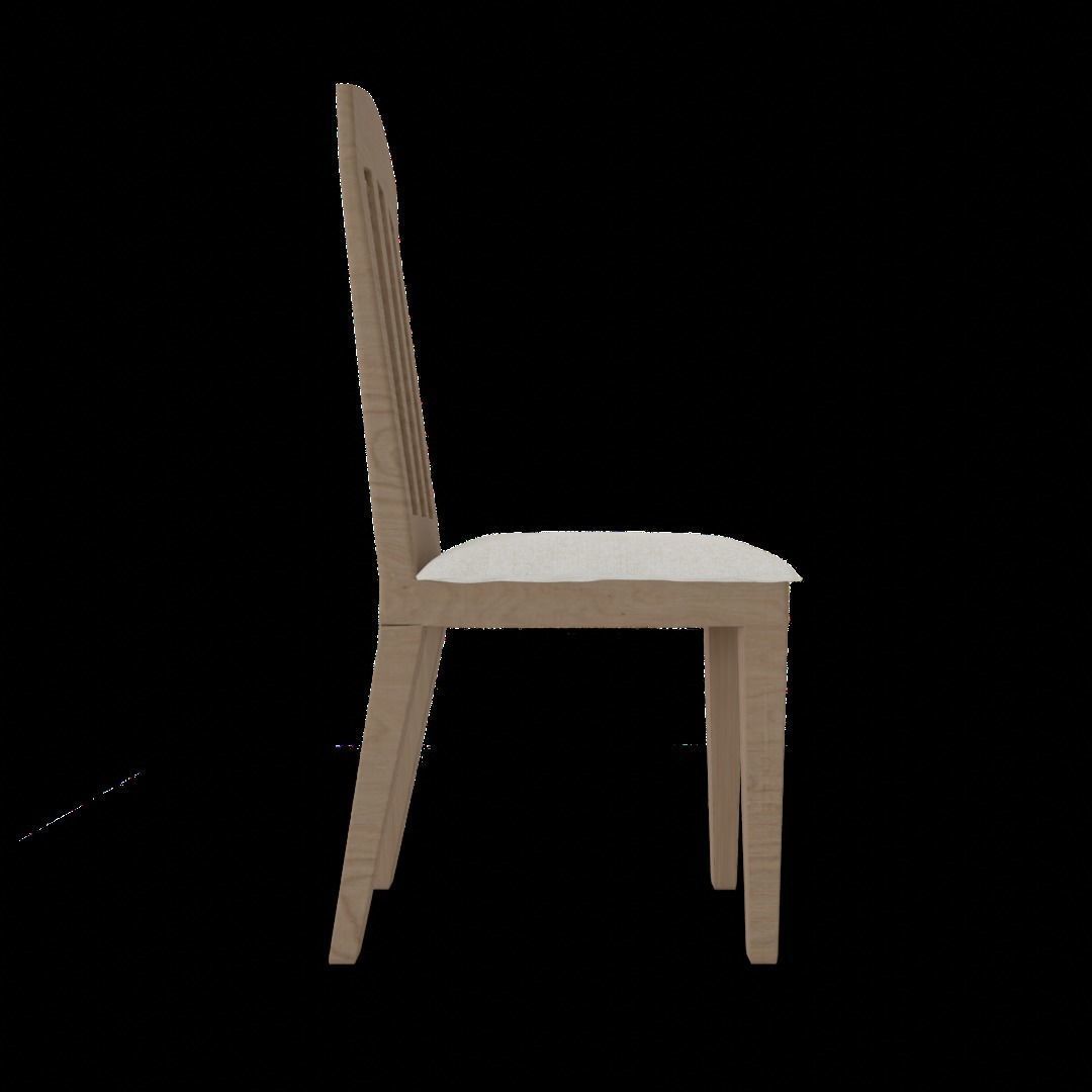 Simple Wooden chair Free low-poly 3D model_7