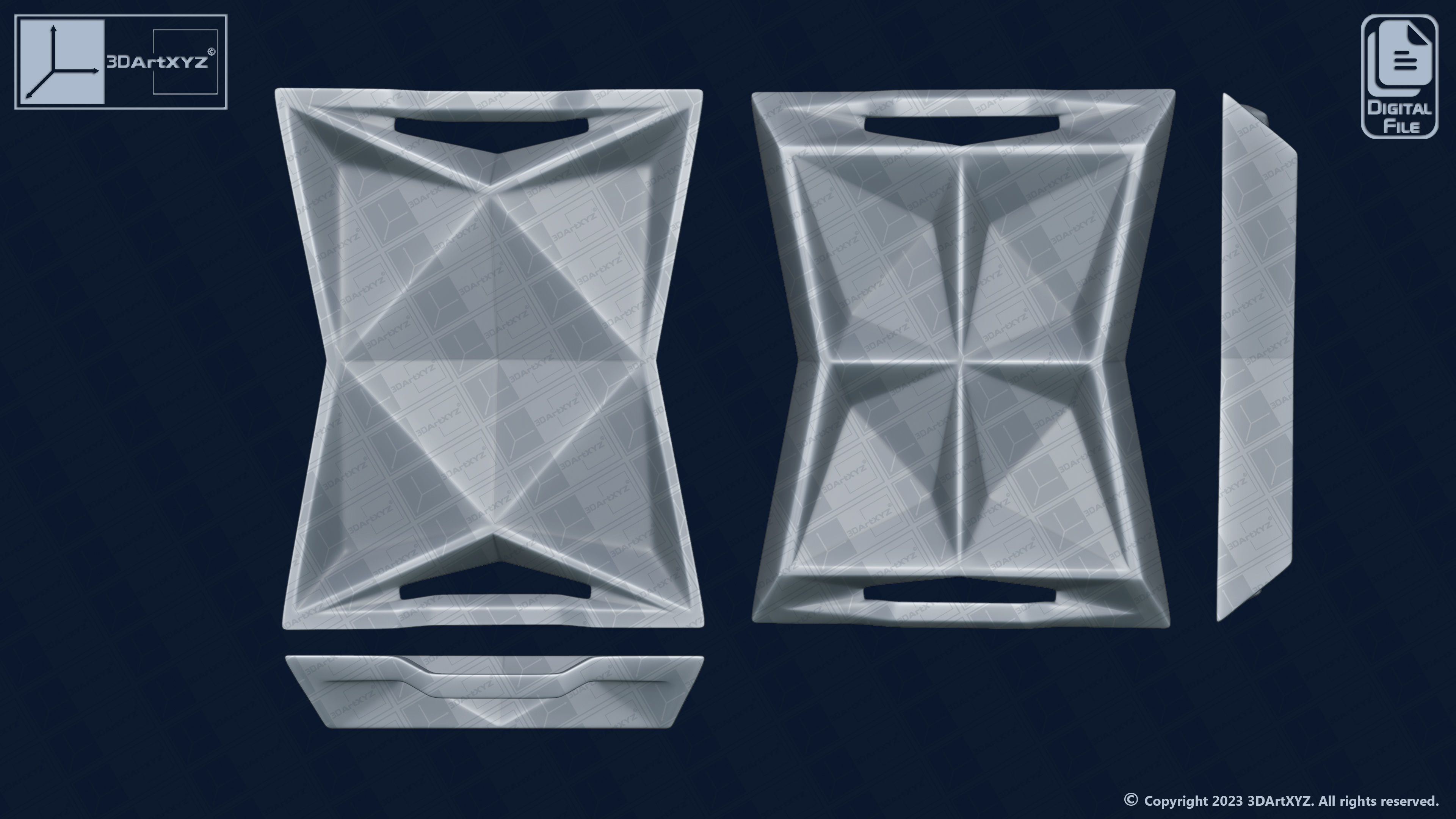 Double Sided Tray - CNC Files for Wood 3D model_2