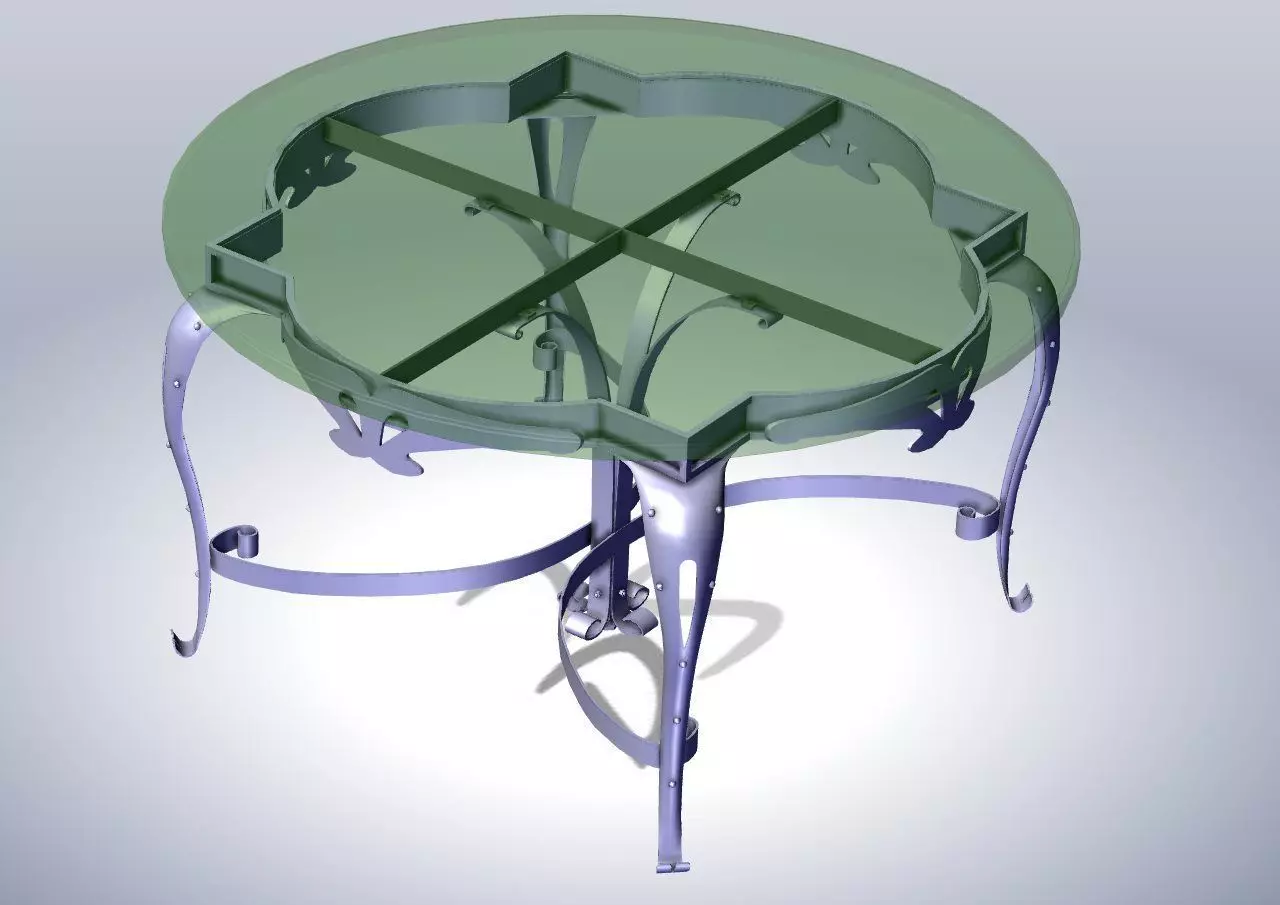 Stone table 3D model_0