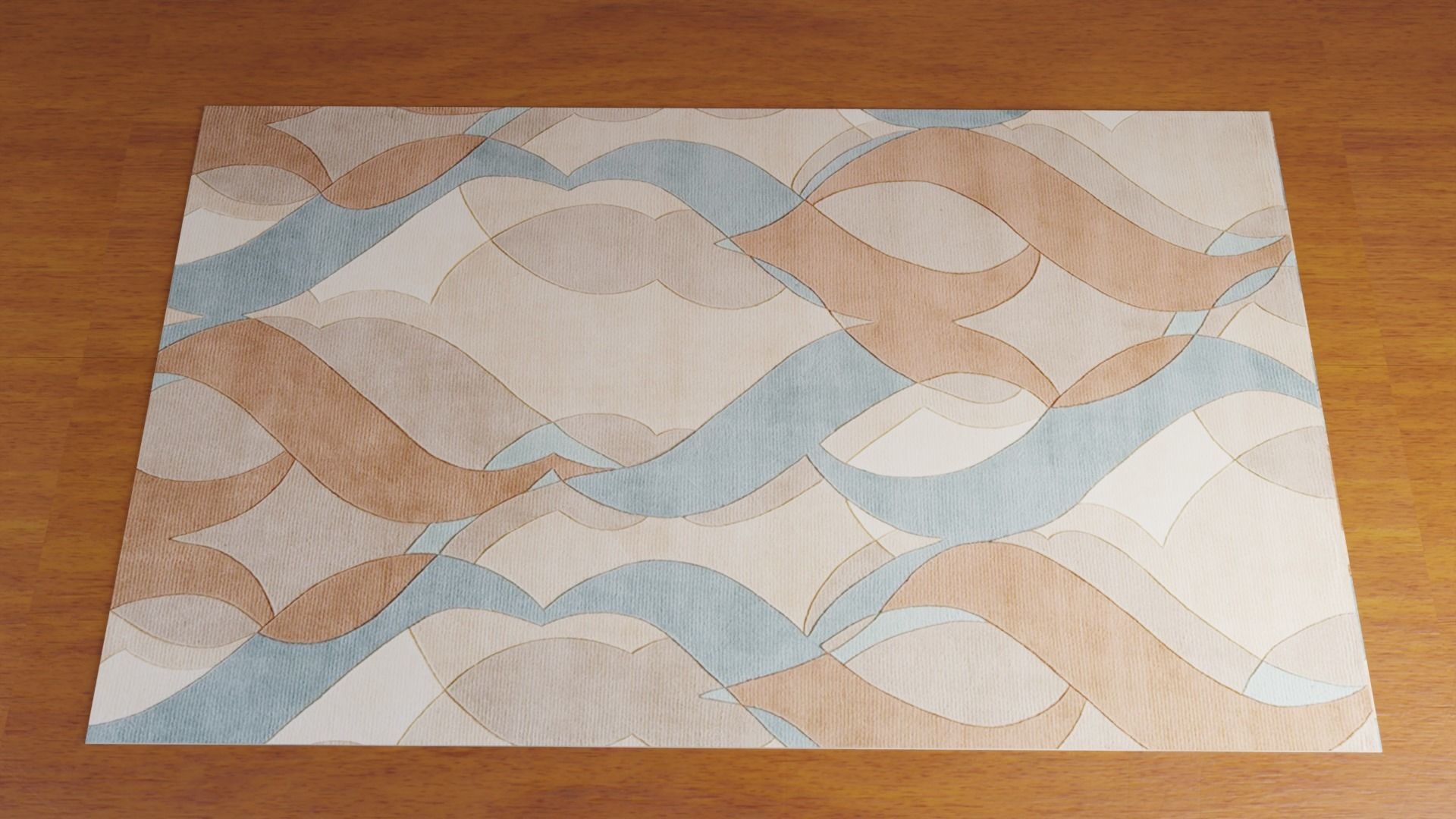 Carpet Low-poly 3D model_1