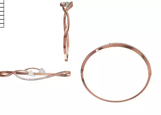 Women Bangle Bracelet STL JCD Details