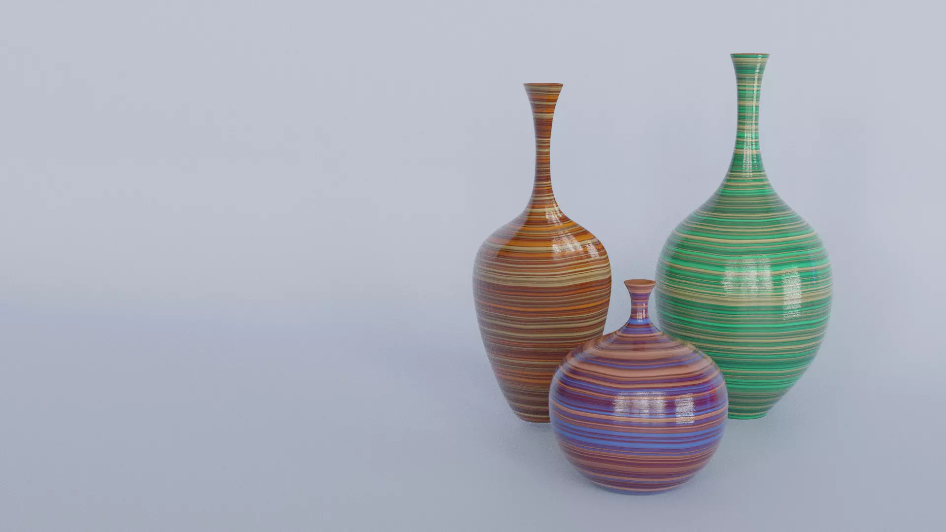 Interior decorative ceramic ethno vases 3D model