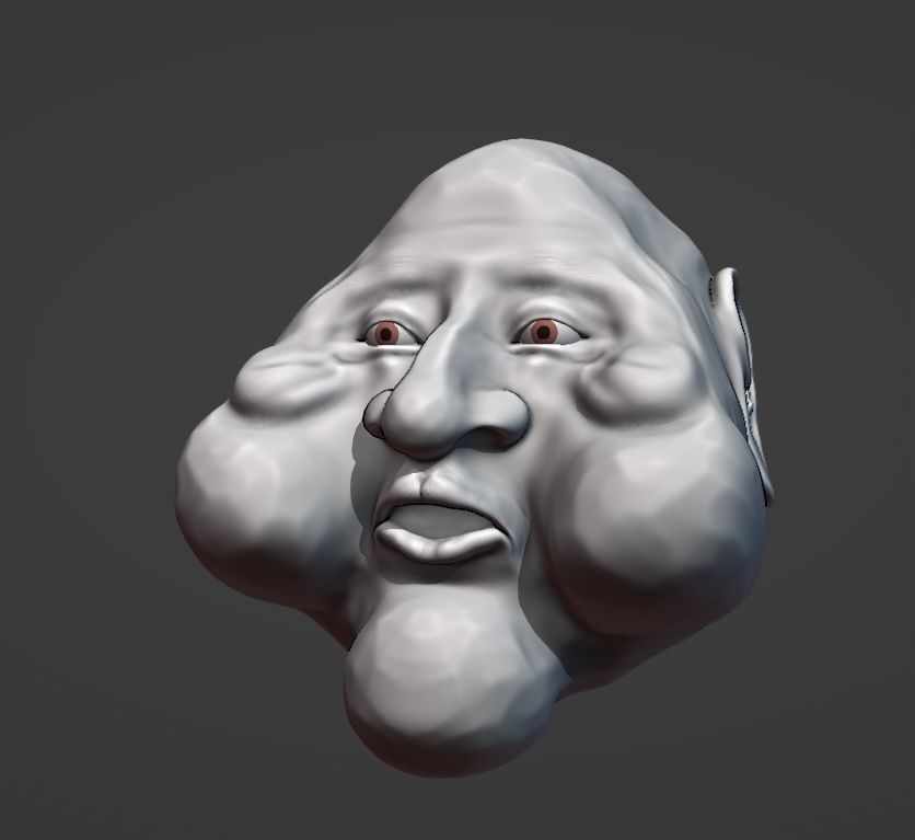 The fat mans meme head 3D print model_1