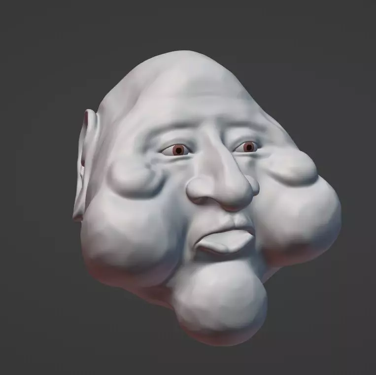 The fat mans meme head 3D print model_0