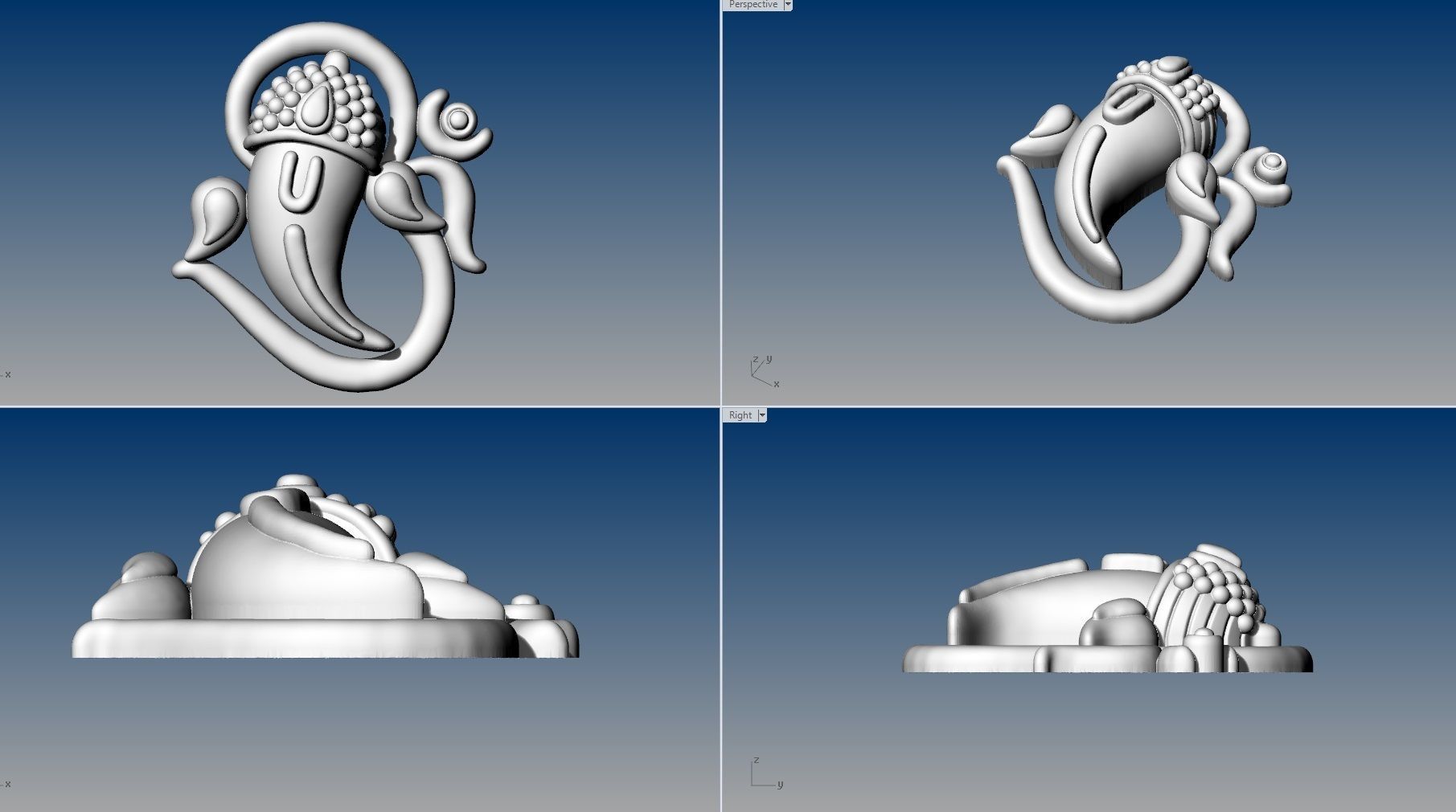 OOM VINAYAGAR PENDENT 3D print model_9