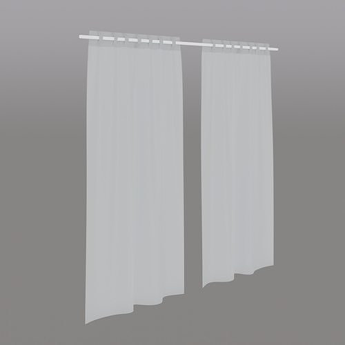 Multi-band Length in Linen White Low-poly 3D model