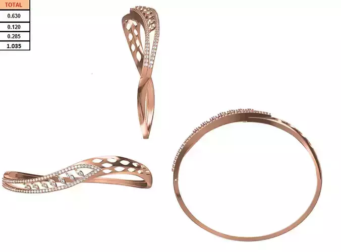 Women Bangle Bracelet STL JCD Details