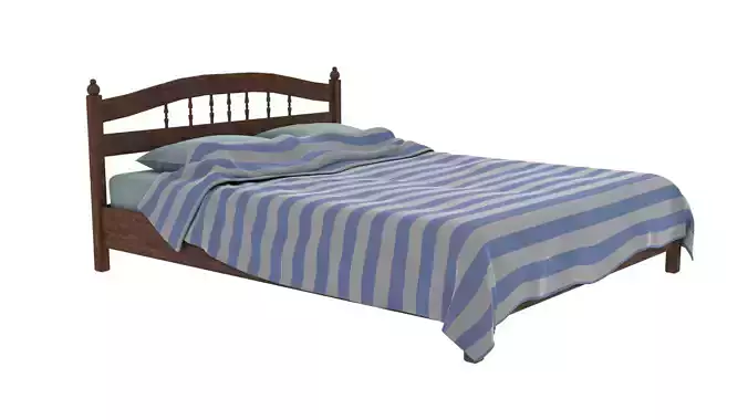 Simple Bed - With Pillow and Blanket