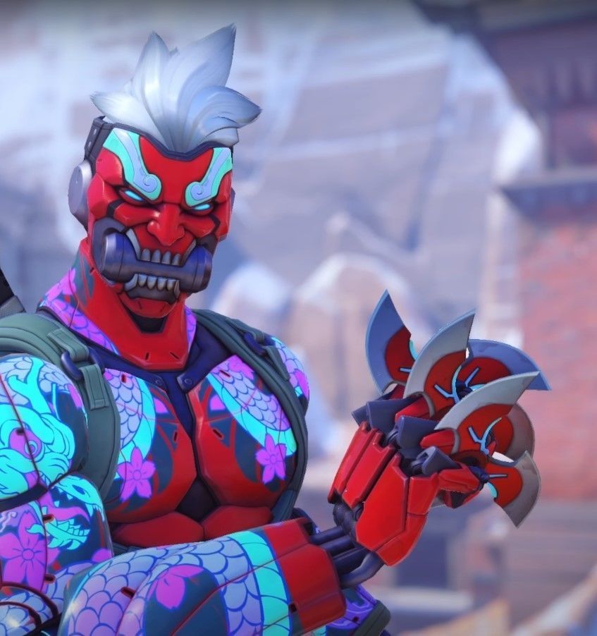 Overwatch 2 - Genji Cyber Demon shuriken - cosplay props 3D print model_1