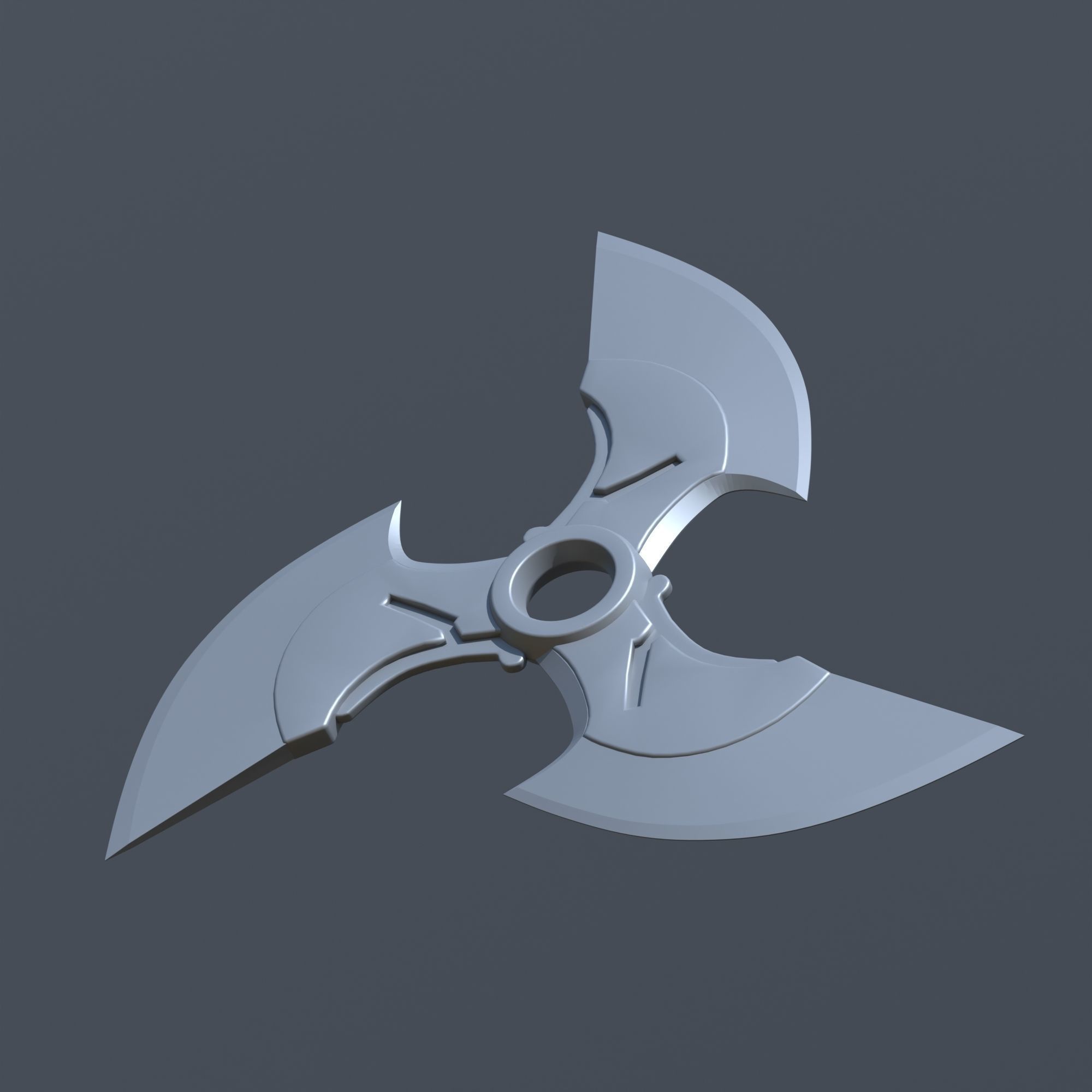 Overwatch 2 - Genji Cyber Demon shuriken - cosplay props 3D print model_6