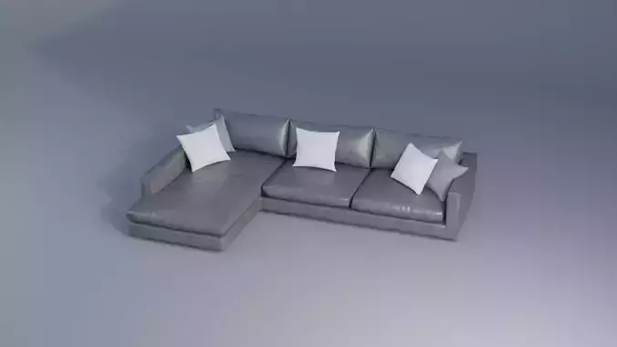 Sofa low poly Low-poly 3D model