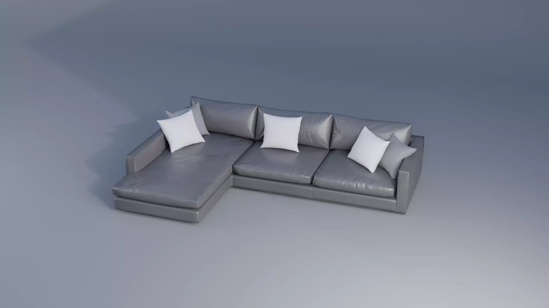 Sofa low poly Low-poly 3D model_0