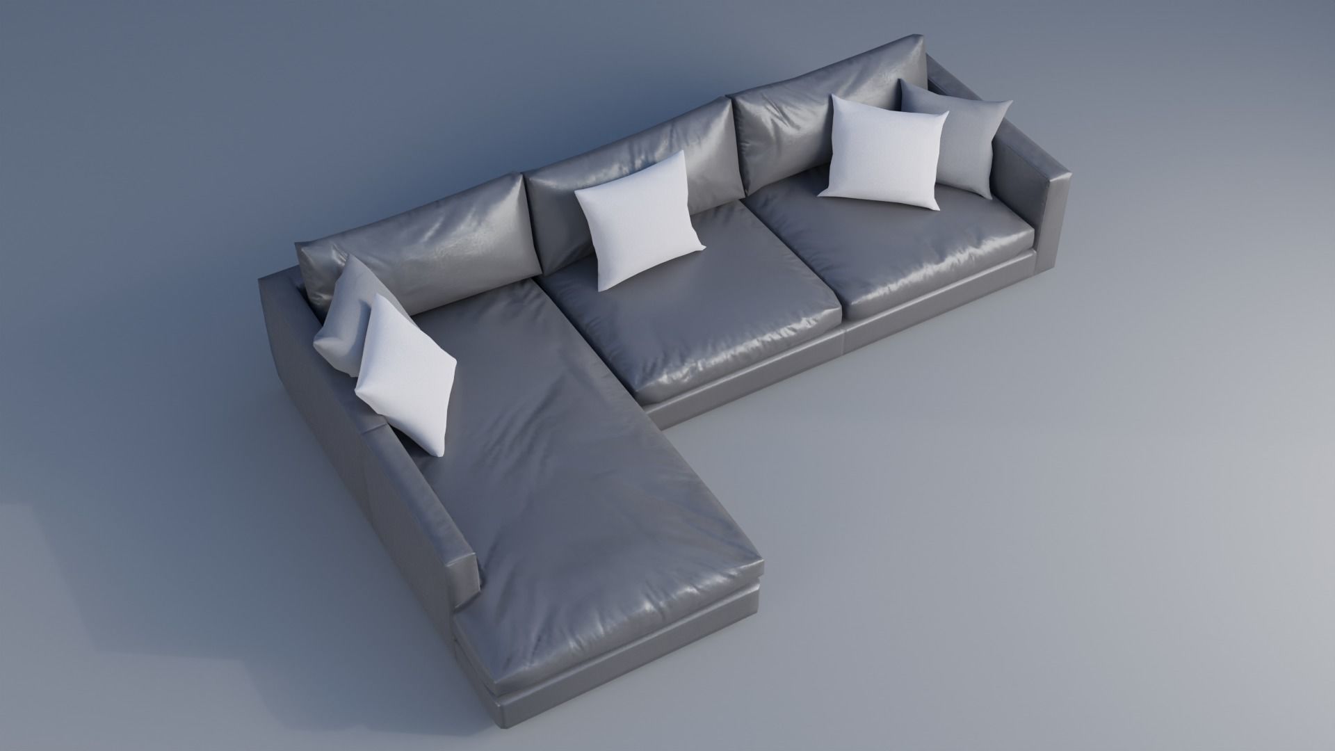 Sofa low poly Low-poly 3D model_1