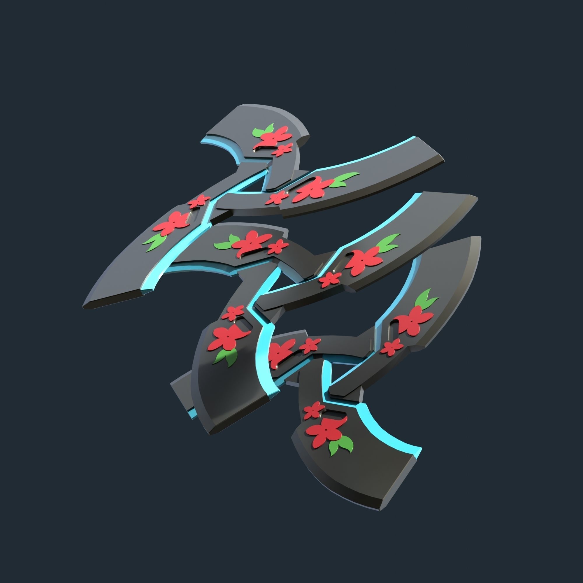 Genji Cyber Demon shuriken - Overwatch 2 - cosplay props 3D print model_2