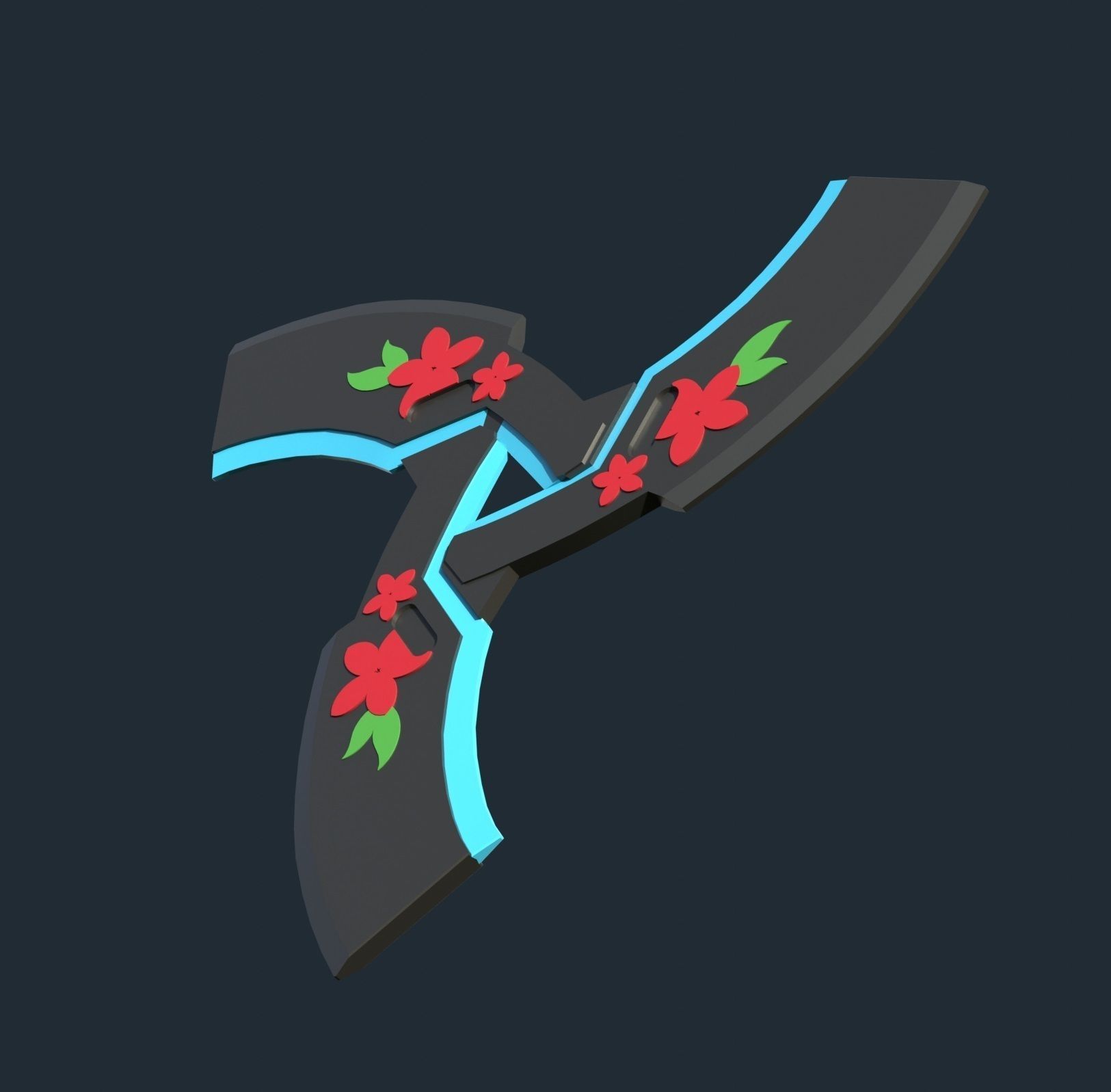 Genji Cyber Demon shuriken - Overwatch 2 - cosplay props 3D print model_4