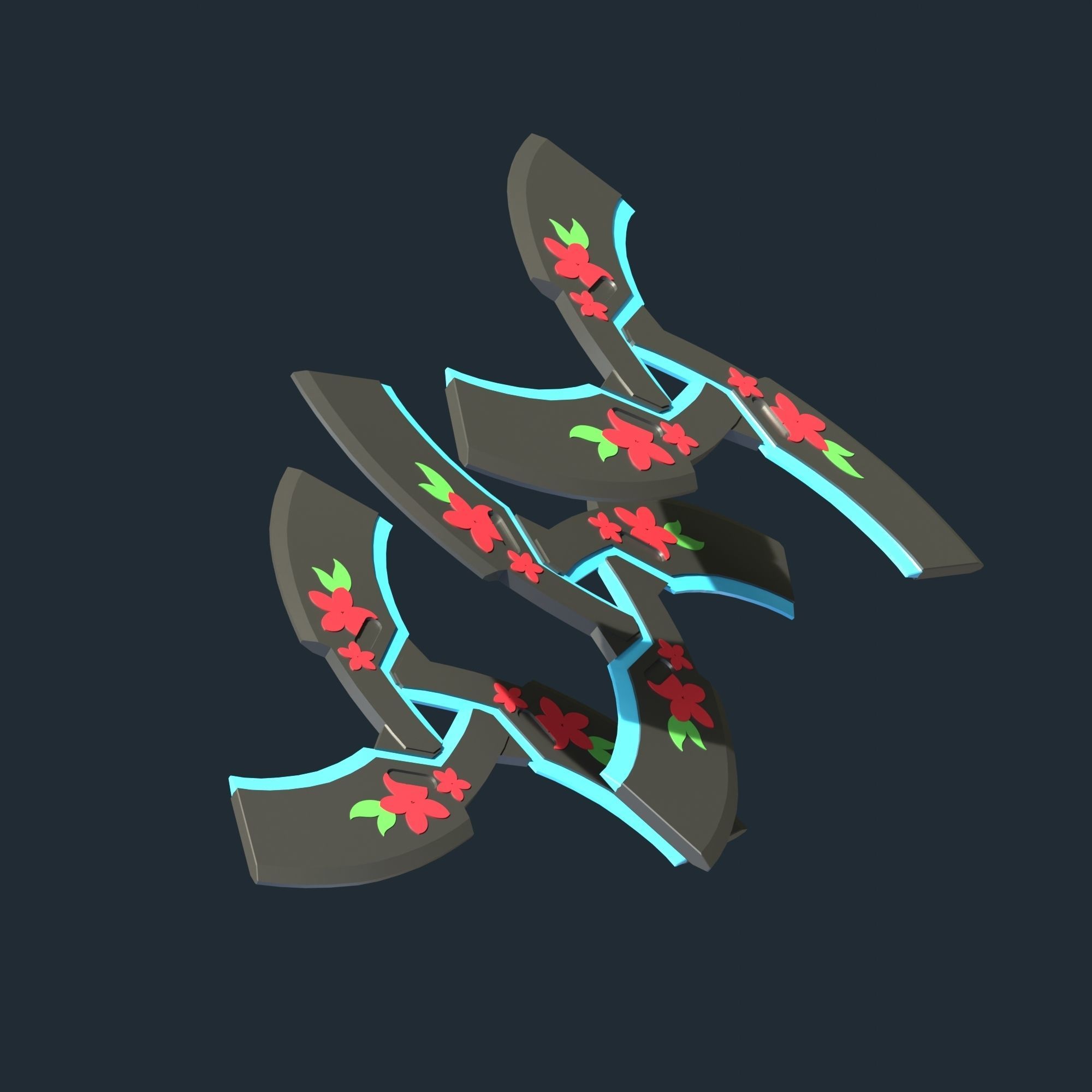 Genji Cyber Demon shuriken - Overwatch 2 - cosplay props 3D print model_3