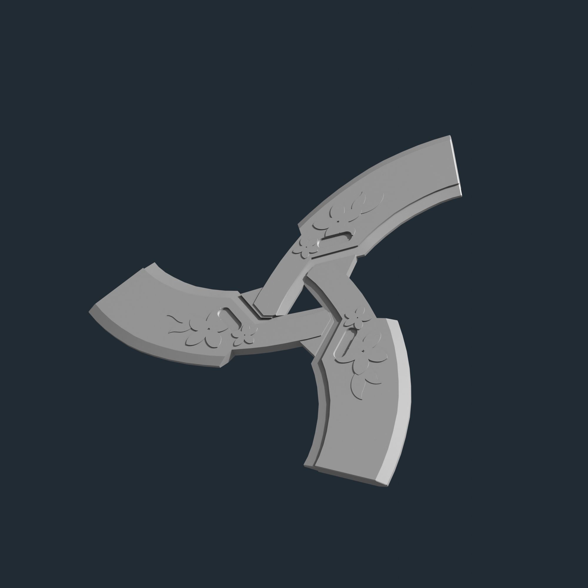 Genji Cyber Demon shuriken - Overwatch 2 - cosplay props 3D print model_6