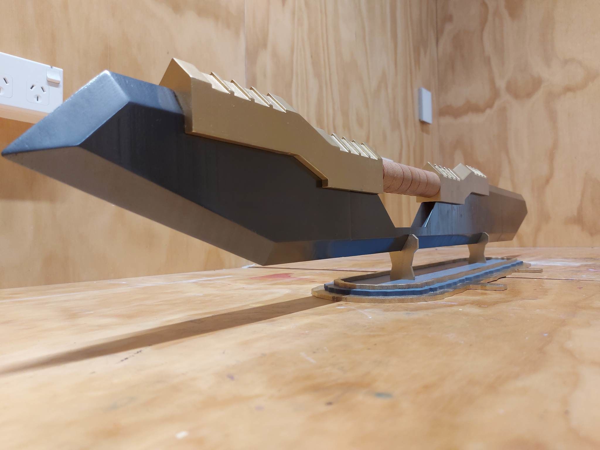 Original Tentetsutou Double Edged Sword STL 3D print model_2