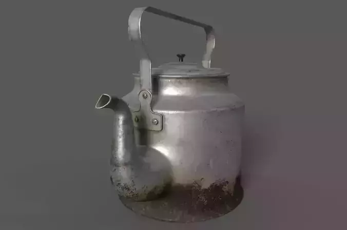 An old kettle 3D model