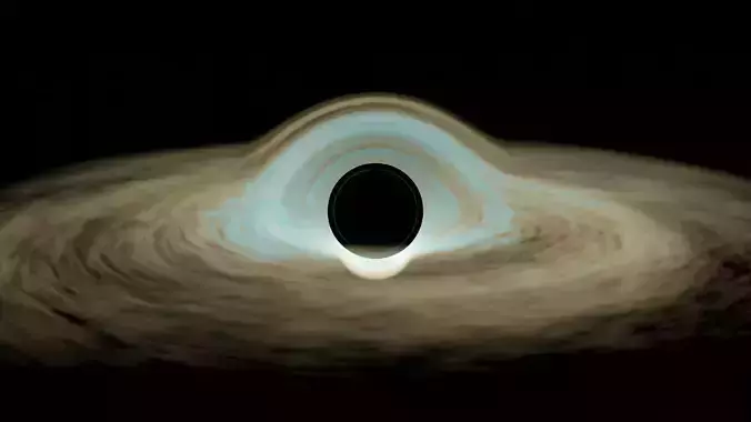3D Black Hole Model  Exploration of Space-Time Distortion Low-poly 3D model