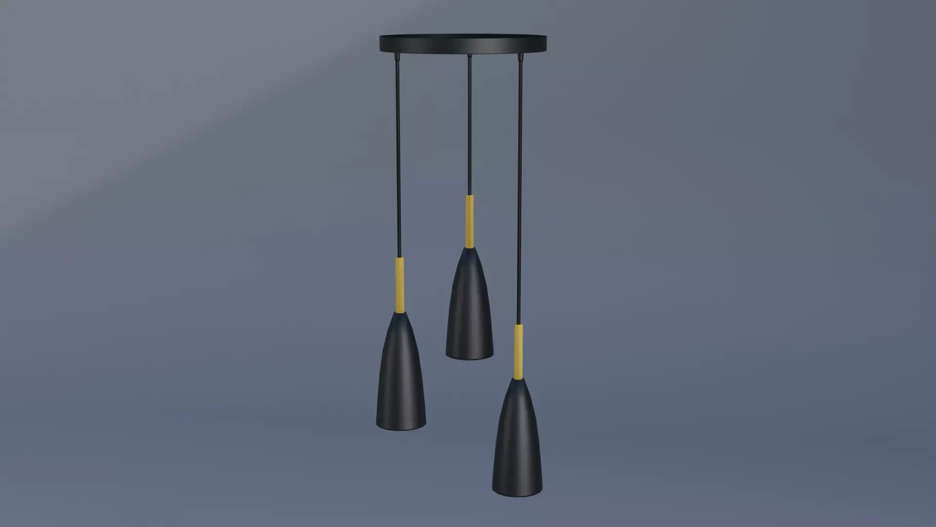 Fall Light - Suspended Light Low-poly 3D model_0