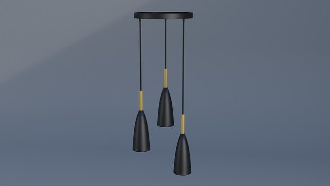 Fall Light - Suspended Light Low-poly 3D model
