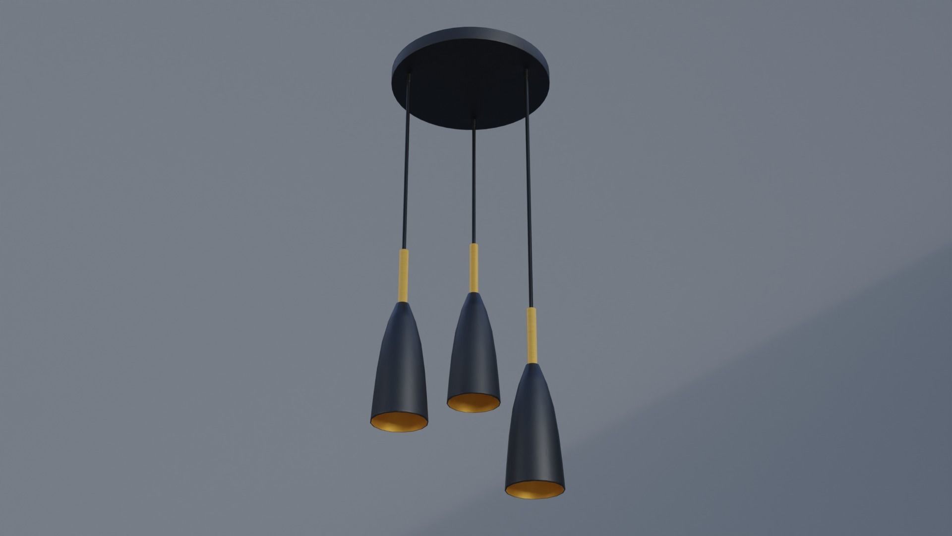 Fall Light - Suspended Light Low-poly 3D model_1