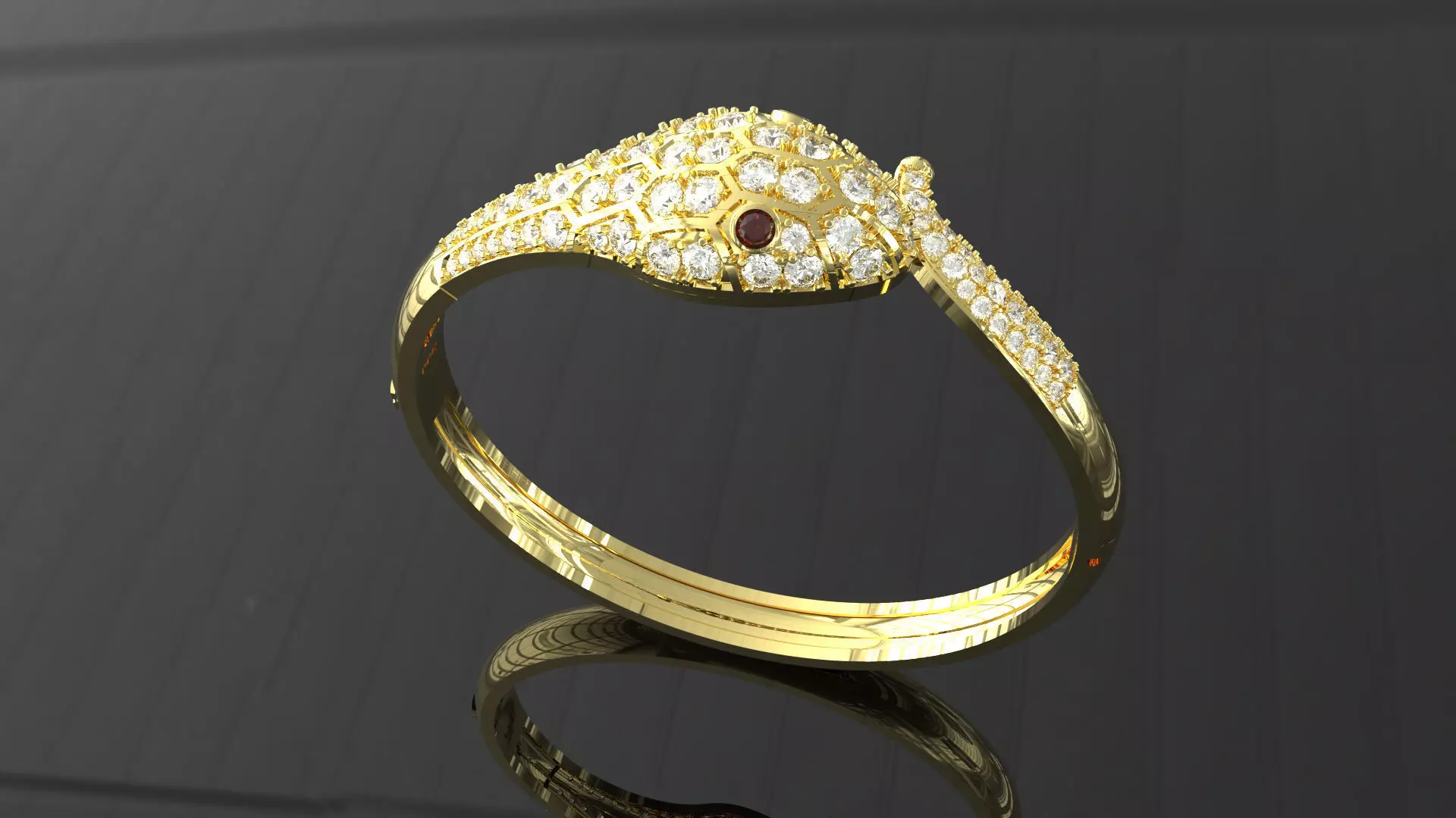 Bracelet Snake 3D print model_0