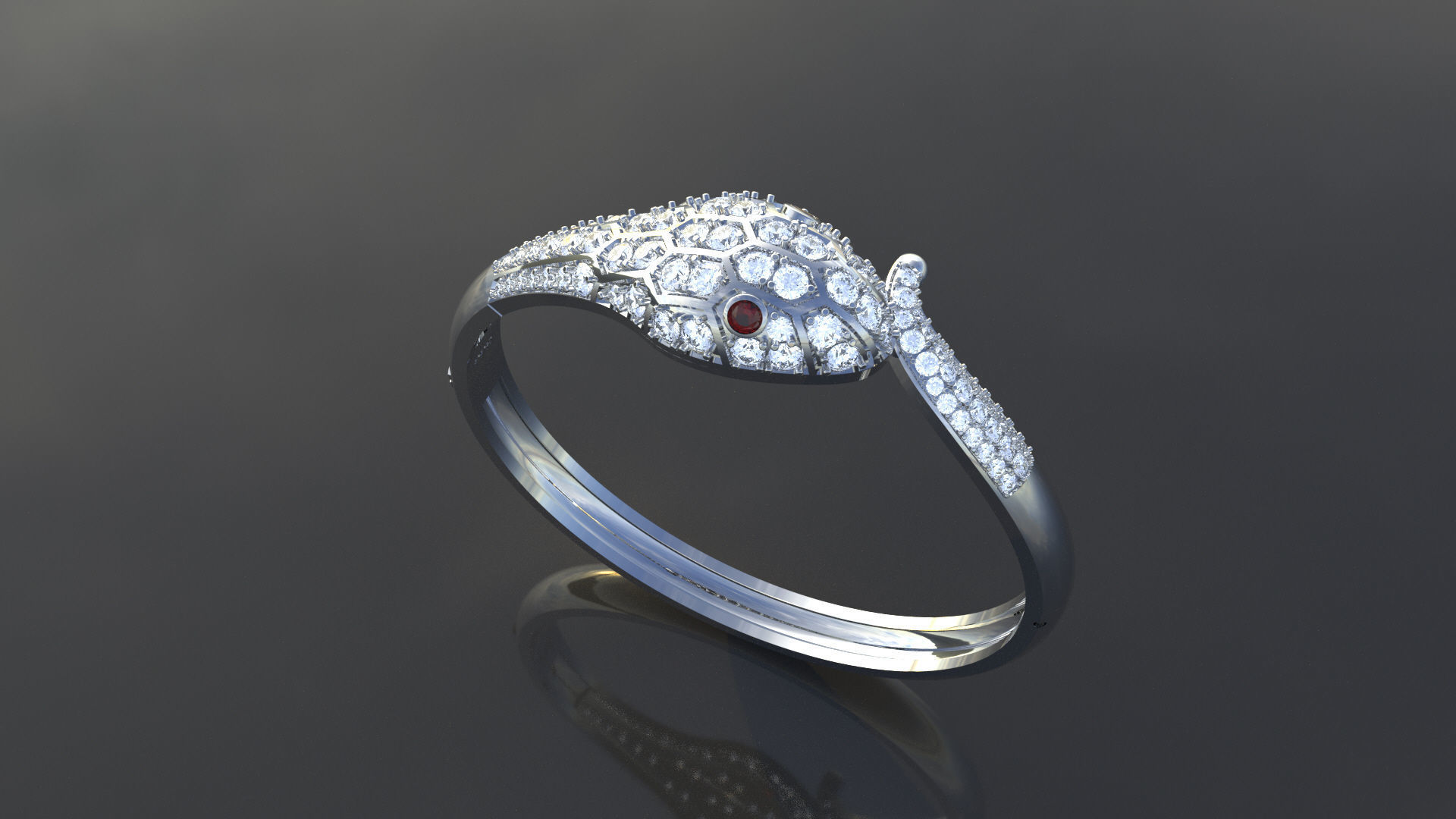 Bracelet Snake 3D print model_1