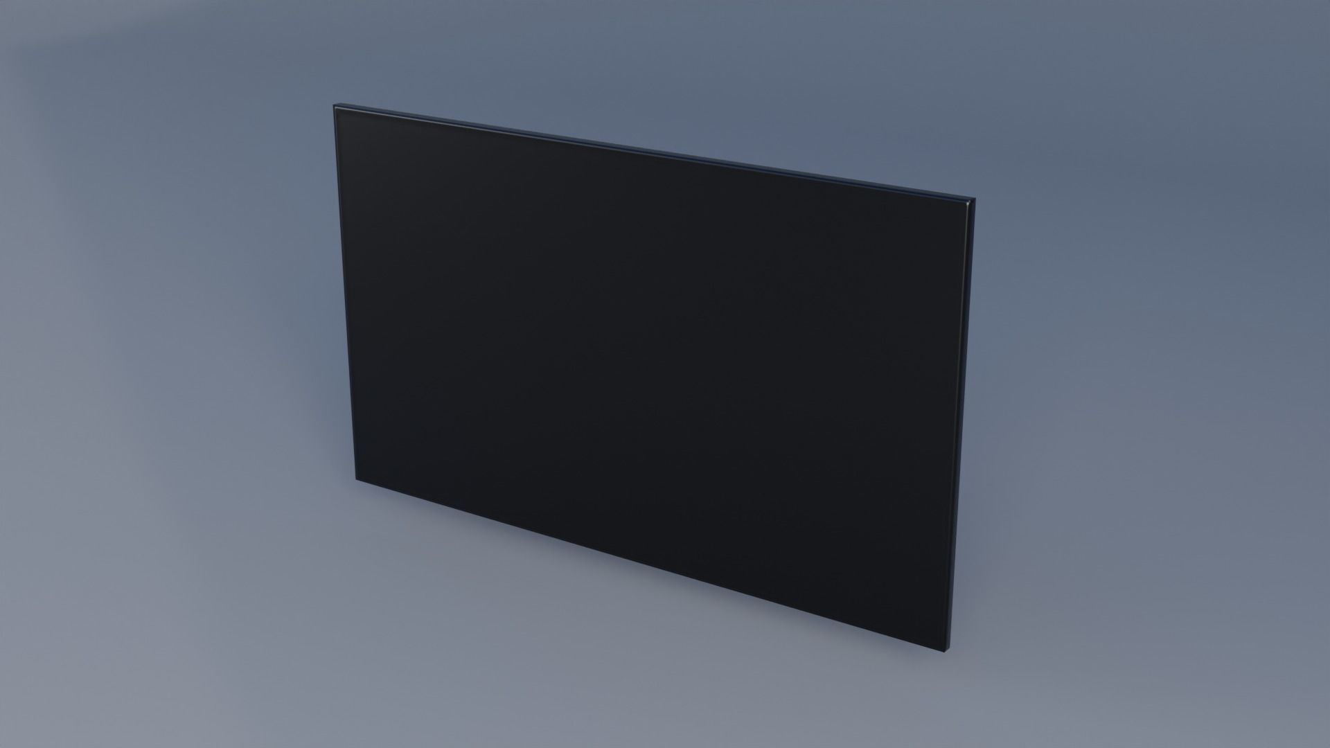 Flat Screen Wall TV Low-poly Low-poly 3D model_1