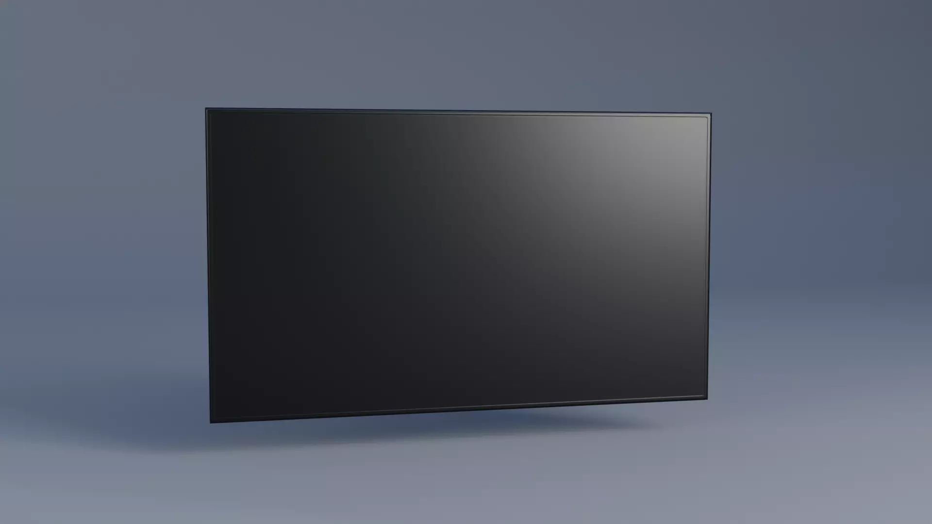 Flat Screen Wall TV Low-poly Low-poly 3D model_0