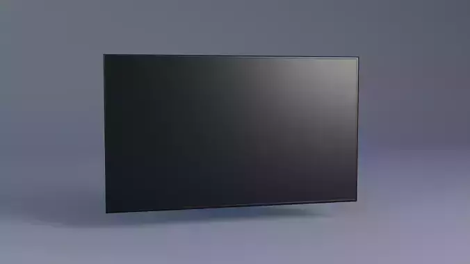 Flat Screen Wall TV Low-poly Low-poly 3D model