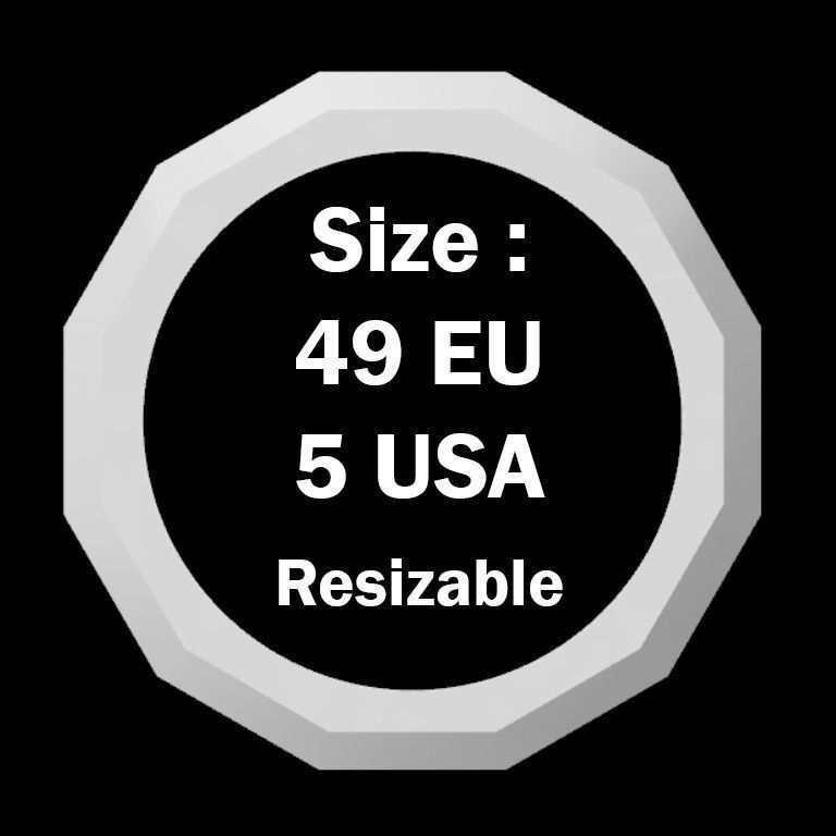 Simple Sided Ring 3D print model_7