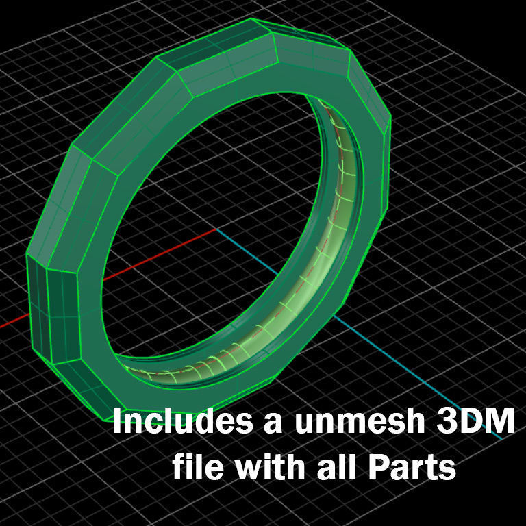 Simple Sided Ring 3D print model_8