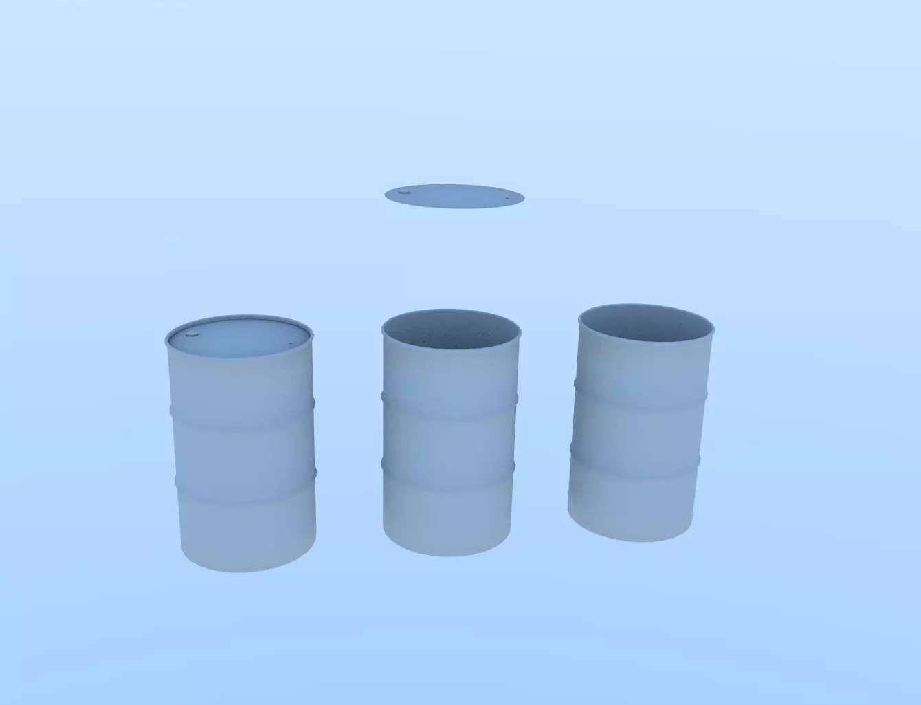 brass barrel Low-poly 3D model_0