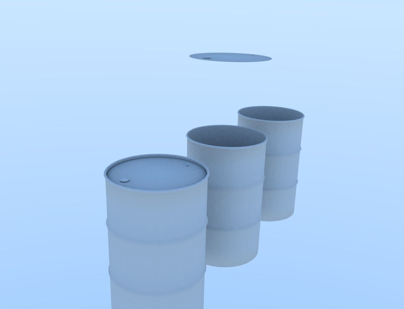 brass barrel Low-poly 3D model_1