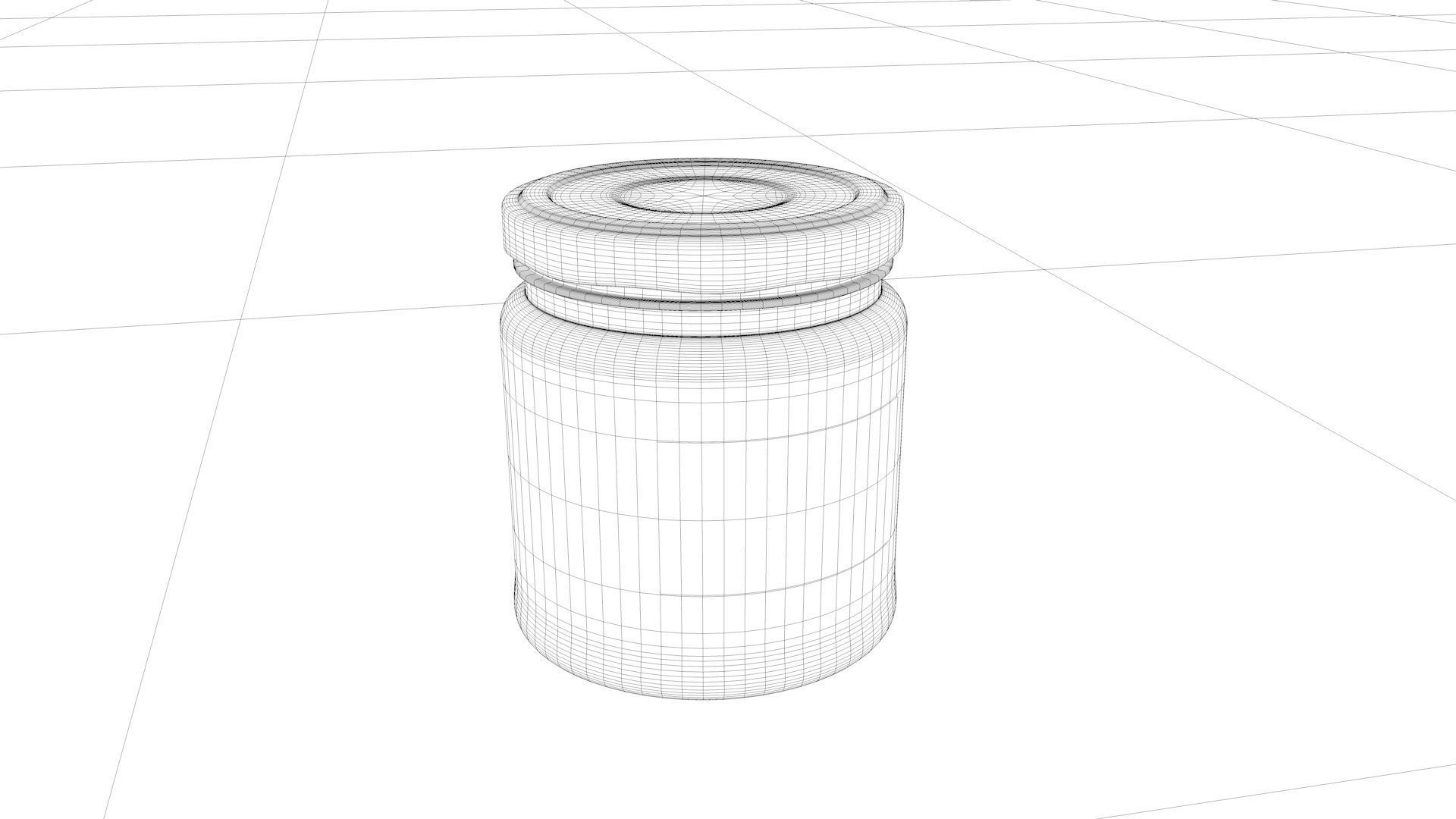  honey honey canned airtight jar 3D model_1