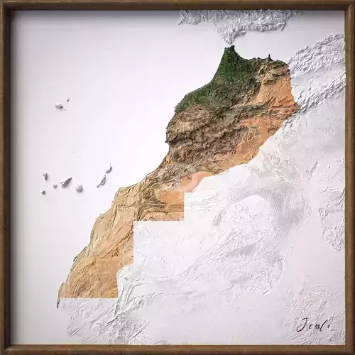 Map of Morocco 3D model