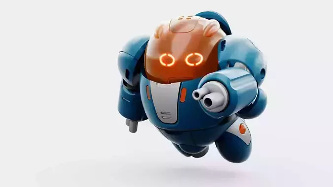 DRONE BOT HEXA RIGGED 3D model