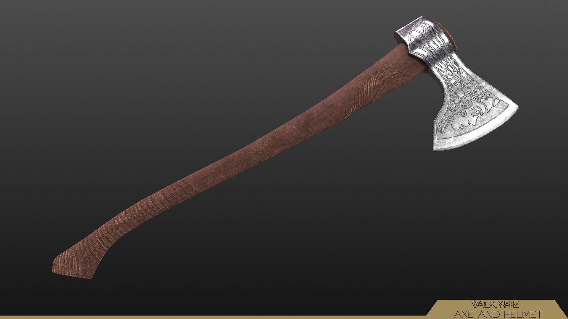 Viking Axe Low-poly 3D model_5