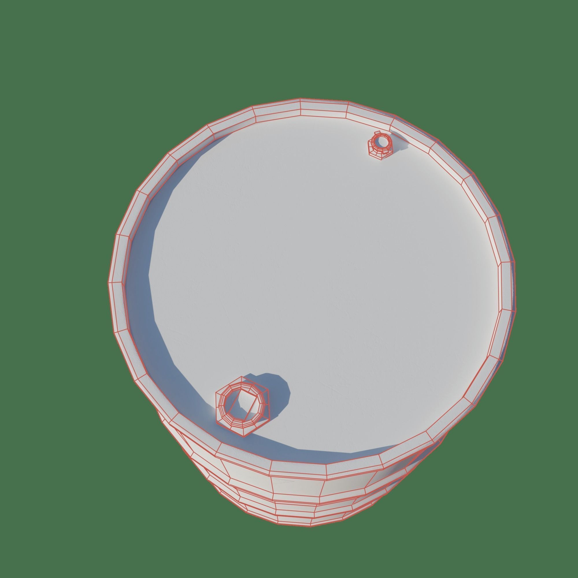 Barrel 200 liters Blue Dirt Low-poly 3D model_8