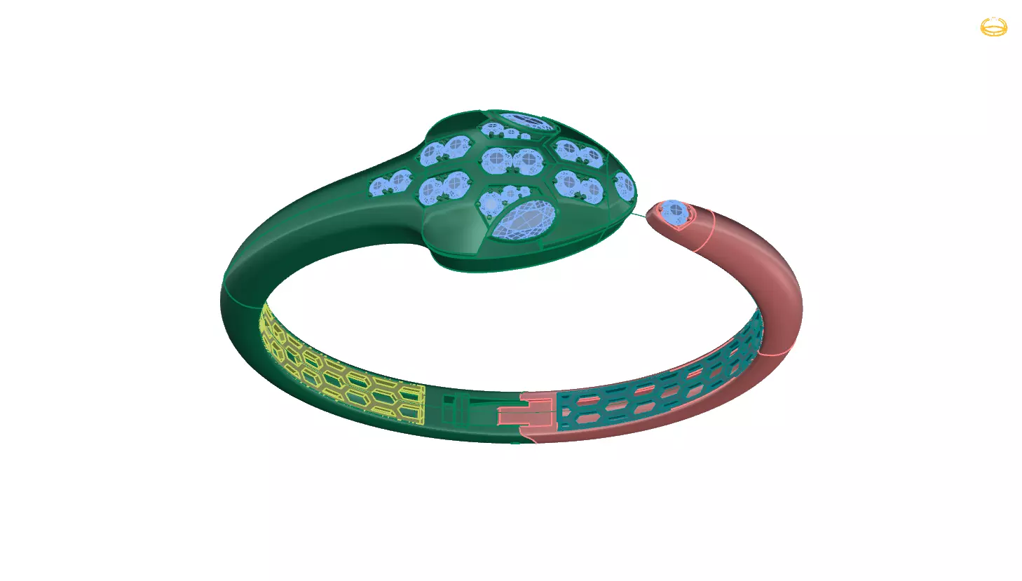 Bracelet Snake 3D print model_0